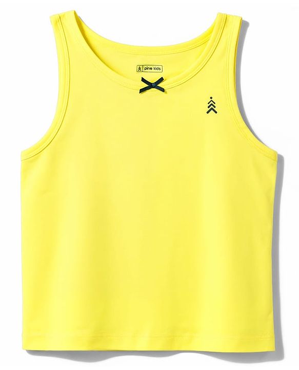 Pine Kids Cotton Lycra Knit Sleeveless Solid Vests Pack of 3 (Color May Vary)