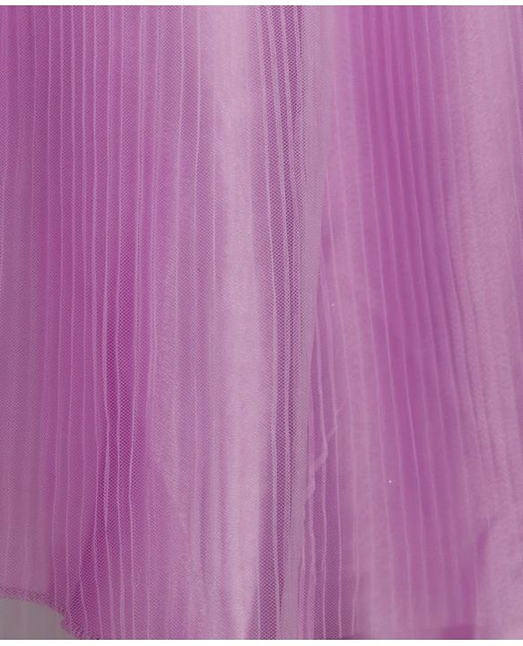 Pine Kids Mesh Woven Sleeveless Party Dress with Sequin Detailing - Purple