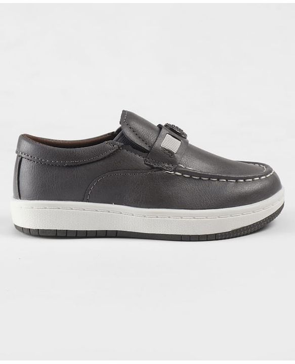 Cute Walk by Babyhug Slip On Loafers With Applique - Grey