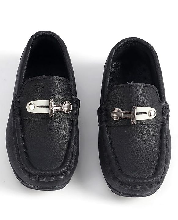 Cute Walk by Babyhug Slip On Solid Loafers - Black