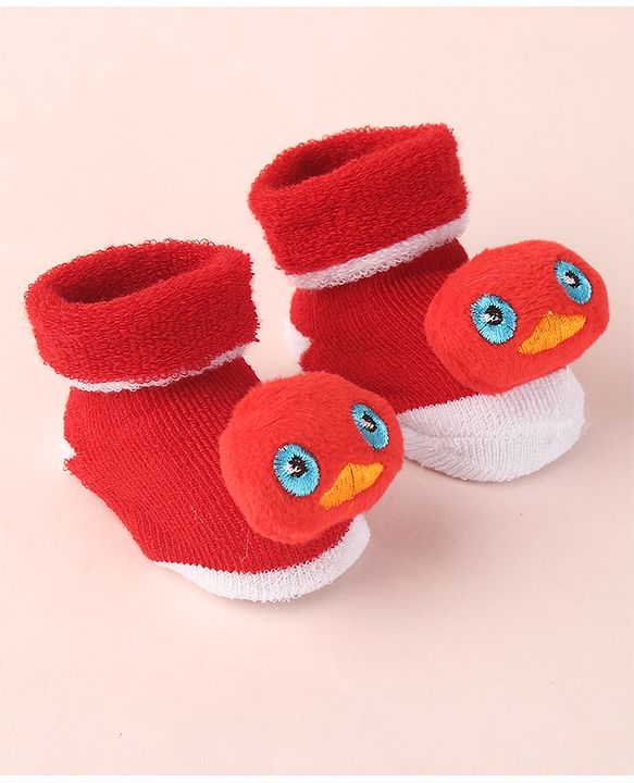 Cute Walk by Babyhug Socks Shoes With Applique - Multicolor