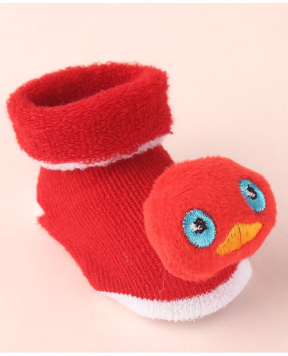 Cute Walk by Babyhug Socks Shoes With Applique - Multicolor