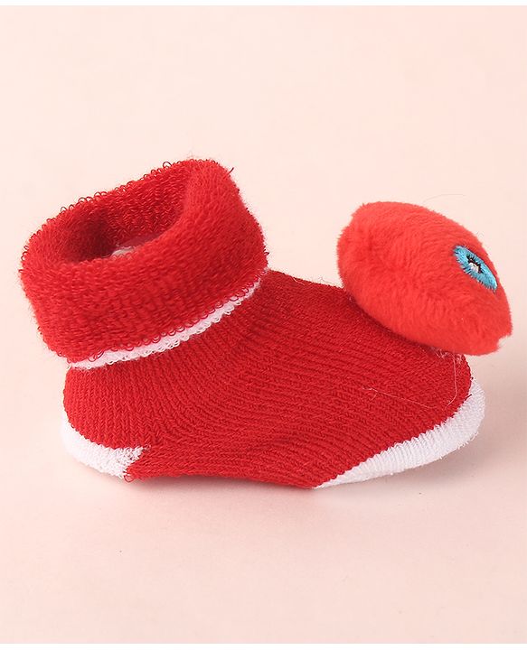 Cute Walk by Babyhug Socks Shoes With Applique - Multicolor