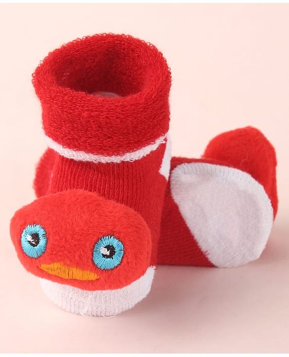 Cute Walk by Babyhug Socks Shoes With Applique - Multicolor