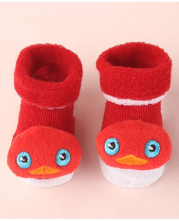 Cute Walk by Babyhug Socks Shoes With Applique - Multicolor