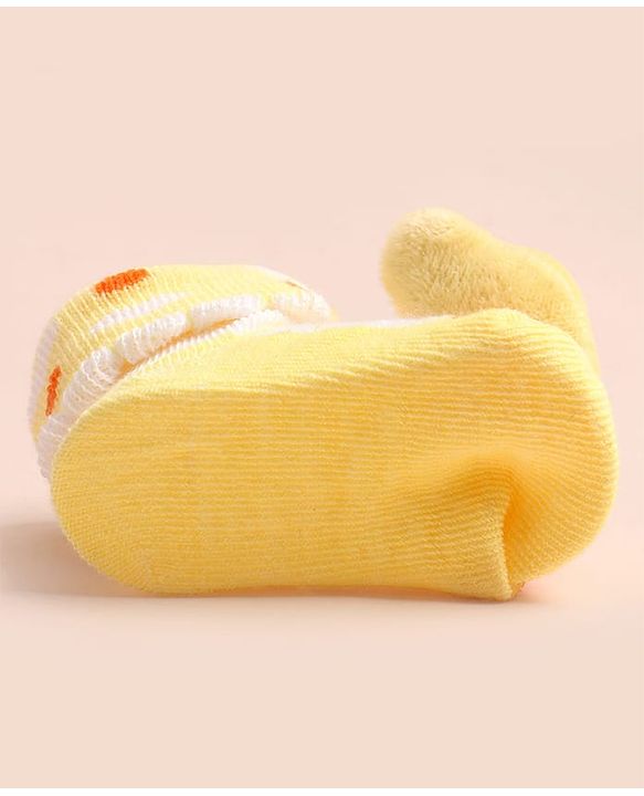 Cute Walk by Babyhug Knee Length Socks Shoes With Bear Applique - Multicolor