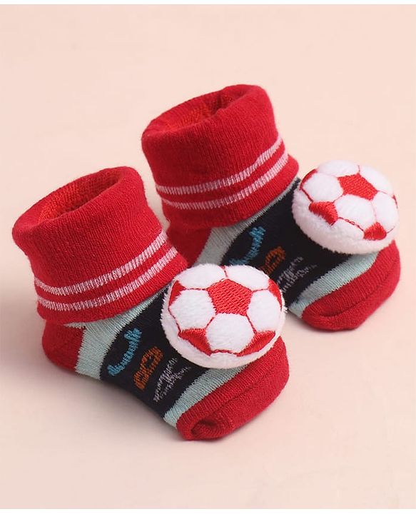 Cute Walk by Babyhug Sock Shoes with ABC Design & Ball Applique - Multicolor