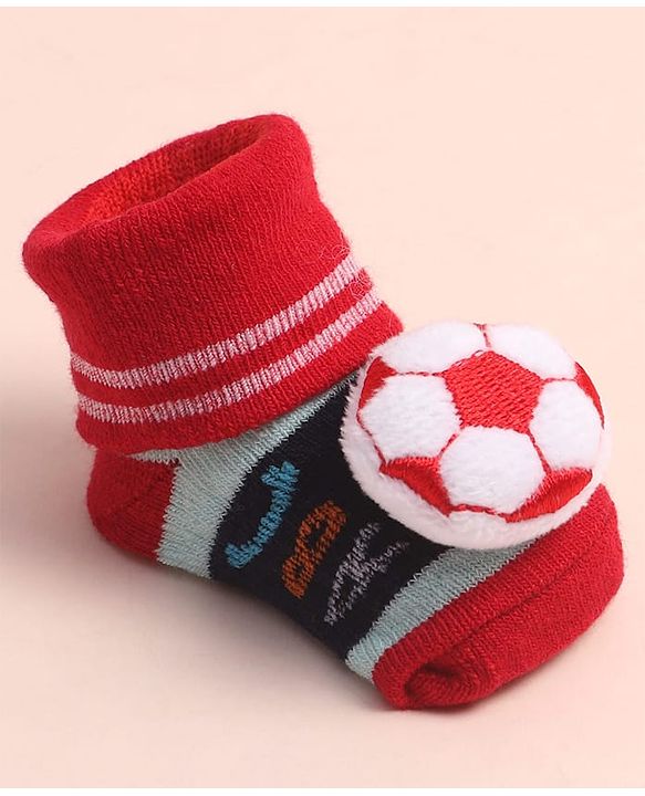 Cute Walk by Babyhug Sock Shoes with ABC Design & Ball Applique - Multicolor