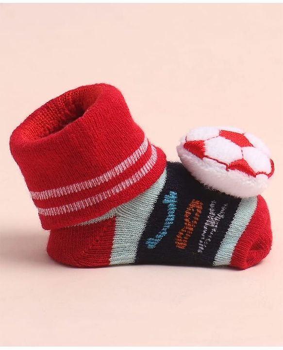 Cute Walk by Babyhug Sock Shoes with ABC Design & Ball Applique - Multicolor