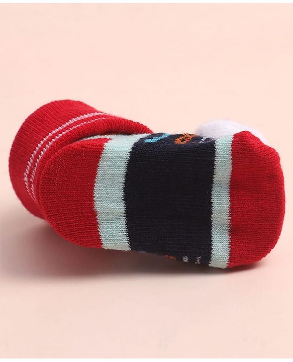 Cute Walk by Babyhug Sock Shoes with ABC Design & Ball Applique - Multicolor