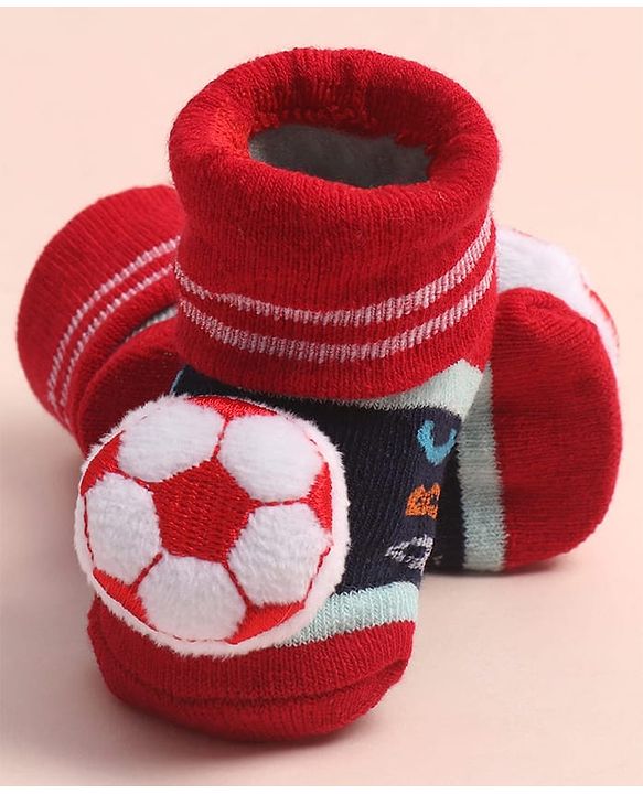 Cute Walk by Babyhug Sock Shoes with ABC Design & Ball Applique - Multicolor
