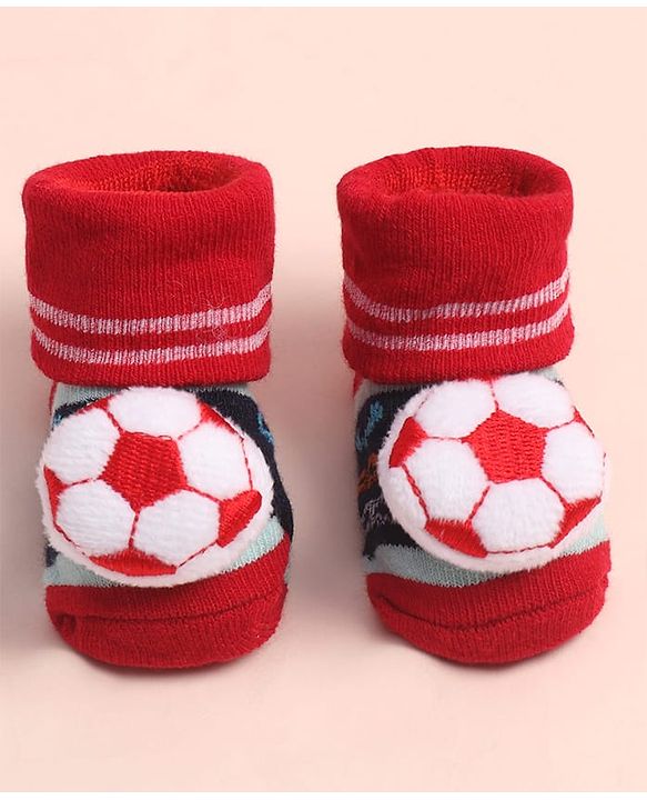 Cute Walk by Babyhug Sock Shoes with ABC Design & Ball Applique - Multicolor