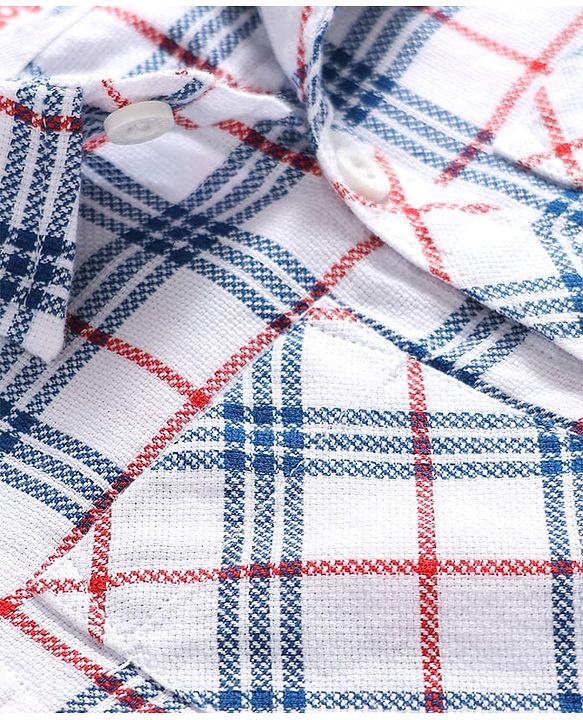 Babyhug Cotton Woven Half Sleeves Checks Shirt - Multicolor