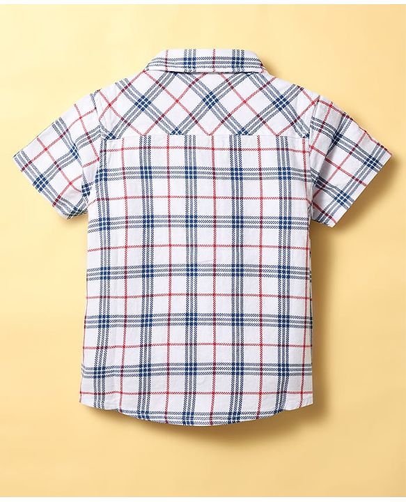Babyhug Cotton Woven Half Sleeves Checks Shirt - Multicolor