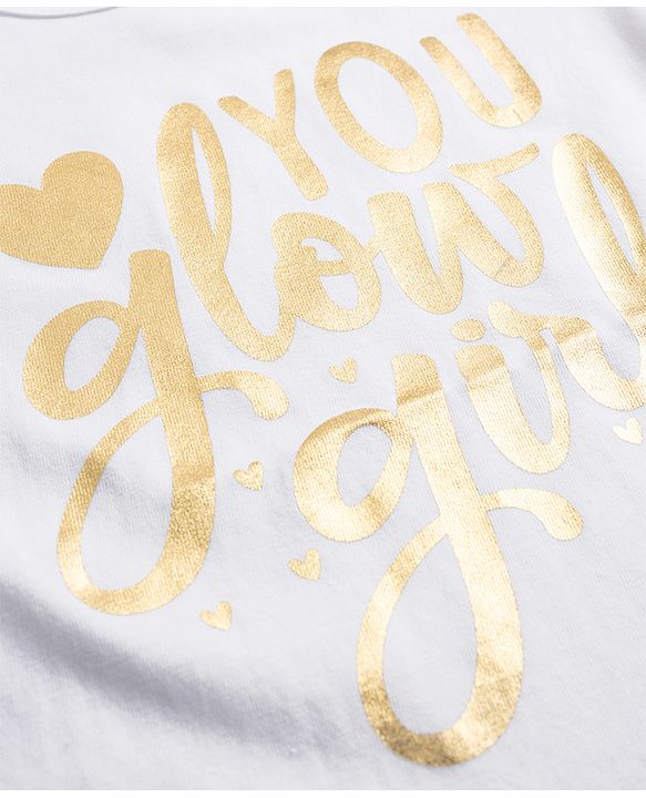 Babyhug 100% Cotton Knit Half Sleeves T-Shirt With Text Foil Print - White