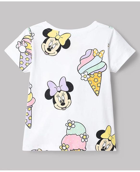 Babyhug Disney Single Jersey Knit Half Sleeves T-Shirts With Minnie & Friends Graphics Pack of 2 - Multicolor
