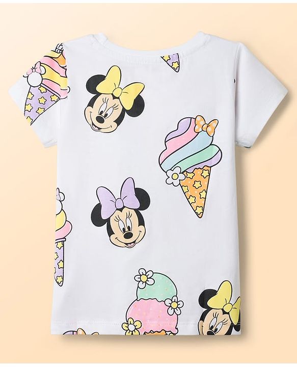 Babyhug Disney Single Jersey Knit Half Sleeves T-Shirts With Minnie & Friends Graphics Pack of 2 - Multicolor