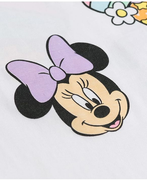 Babyhug Disney Single Jersey Knit Half Sleeves T-Shirts With Minnie & Friends Graphics Pack of 2 - Multicolor