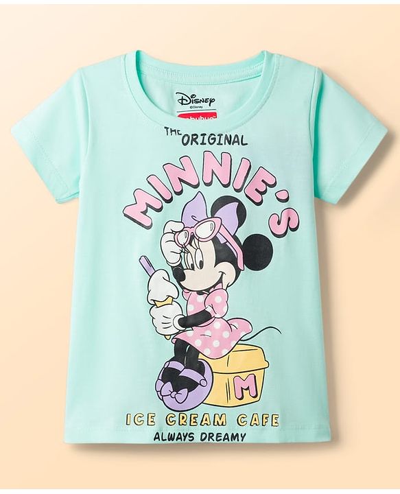 Babyhug Disney Single Jersey Knit Half Sleeves T-Shirts With Minnie & Friends Graphics Pack of 2 - Multicolor