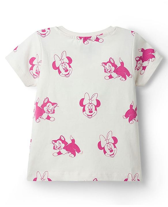 Babyhug Disney Cotton Knit Half Sleeves T-Shirts with Minnie & Friends Graphic Pack of 3 - Multicolor