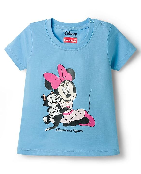 Babyhug Disney Cotton Knit Half Sleeves T-Shirts with Minnie & Friends Graphic Pack of 3 - Multicolor