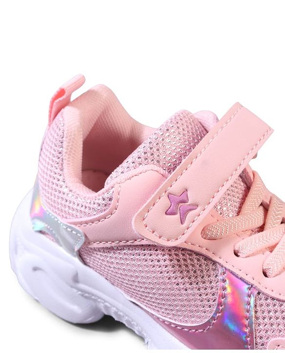 Cute Walk by Babyhug Velcro Closure Solid Sneaker Shoes - Pink