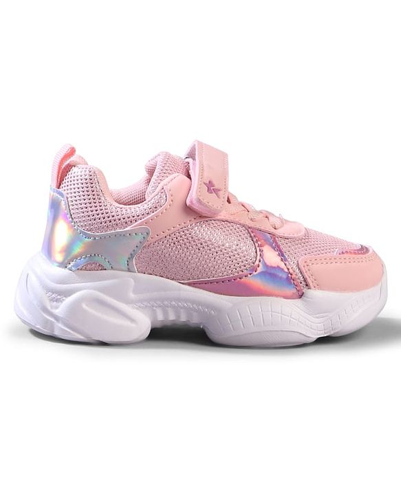 Cute Walk by Babyhug Velcro Closure Solid Sneaker Shoes - Pink
