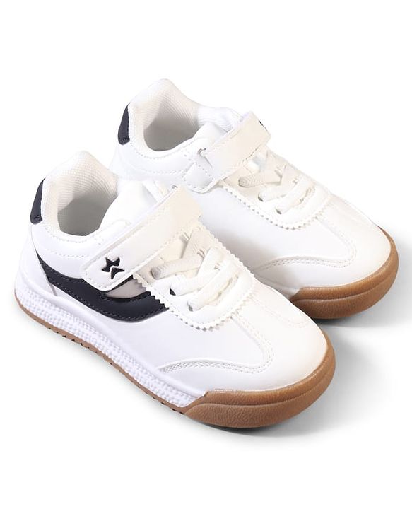 Cute Walk by Babyhug Velcro Closure Solid Sneaker Shoes - White