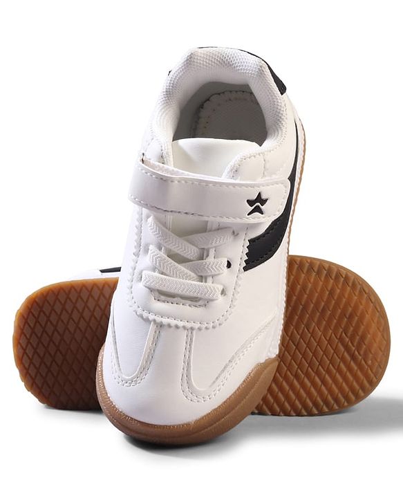 Cute Walk by Babyhug Velcro Closure Solid Sneaker Shoes - White