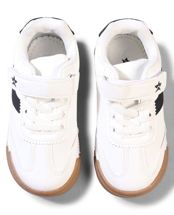 Cute Walk by Babyhug Velcro Closure Solid Sneaker Shoes - White
