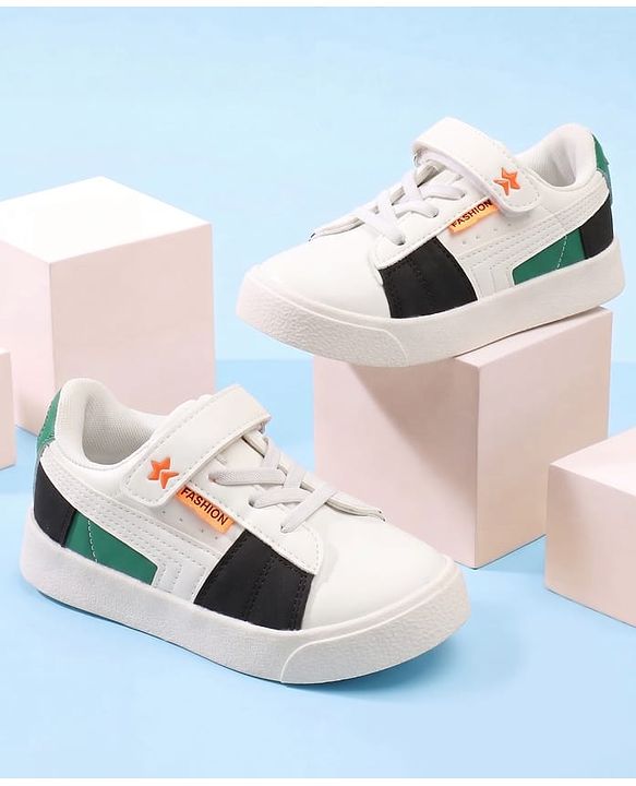 Cute Walk by Babyhug Velcro Closure Solid Sneaker Shoes - White