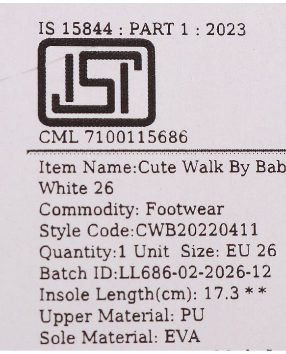 Cute Walk by Babyhug Velcro Closure Solid Sneaker Shoes - White