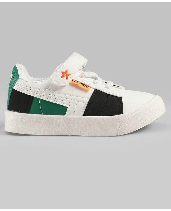 Cute Walk by Babyhug Velcro Closure Solid Sneaker Shoes - White