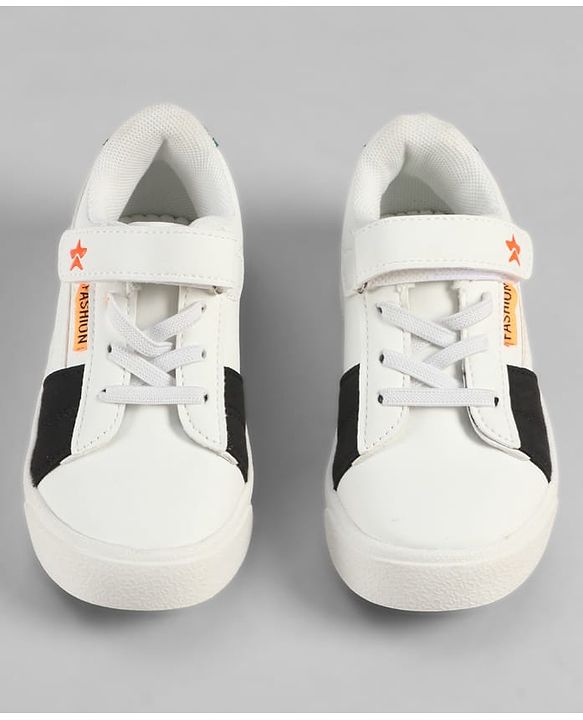 Cute Walk by Babyhug Velcro Closure Solid Sneaker Shoes - White