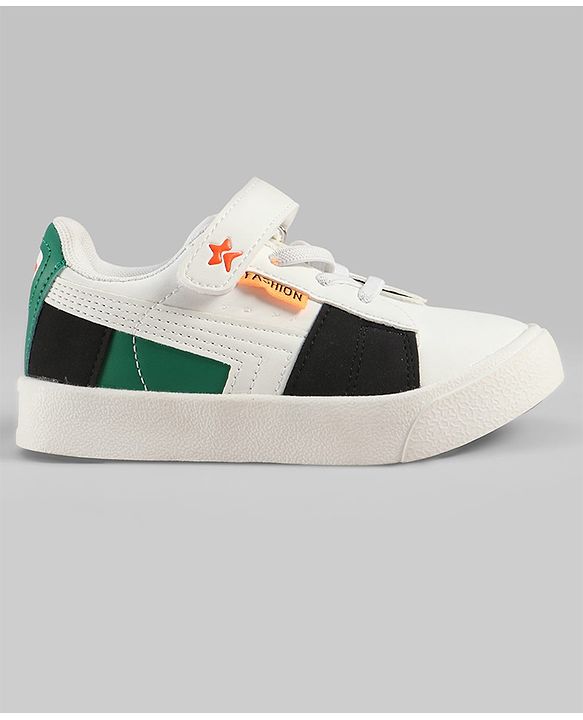 Cute Walk by Babyhug Velcro Closure Solid Sneaker Shoes - White