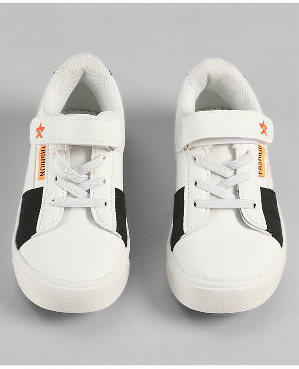 Cute Walk by Babyhug Velcro Closure Solid Sneaker Shoes - White