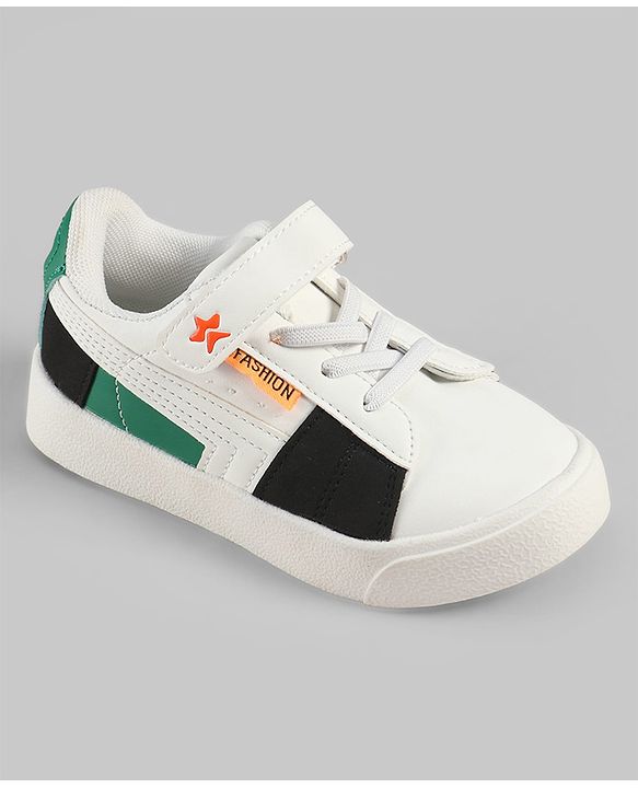 Cute Walk by Babyhug Velcro Closure Solid Sneaker Shoes - White