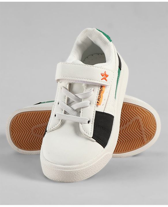 Cute Walk by Babyhug Velcro Closure Solid Sneaker Shoes - White