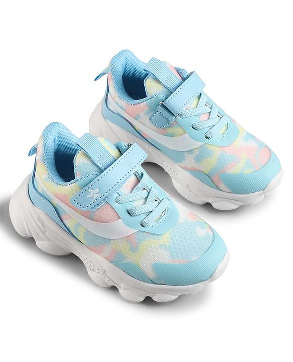 Cute Walk by Babyhug Velcro Closure Printed Sneaker Shoes - Blue