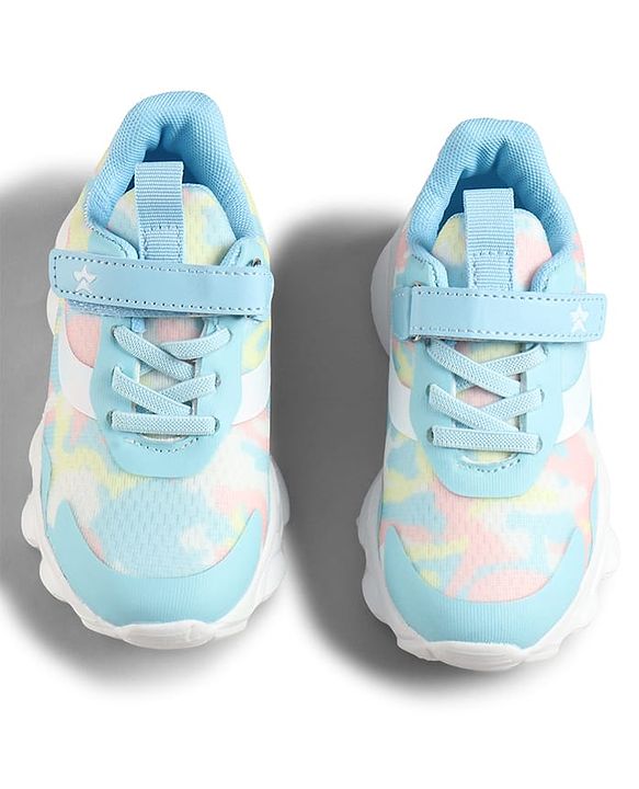 Cute Walk by Babyhug Velcro Closure Printed Sneaker Shoes - Blue