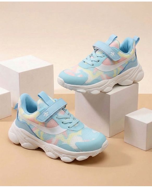 Cute Walk by Babyhug Velcro Closure Printed Sneaker Shoes - Blue