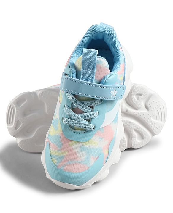 Cute Walk by Babyhug Velcro Closure Printed Sneaker Shoes - Blue
