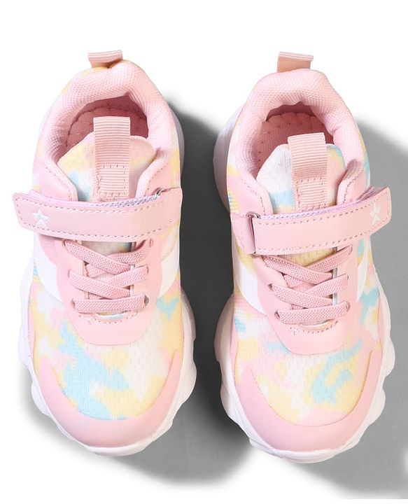 Cute Walk by Babyhug Velcro Closure Printed Sneaker Shoes - Blue