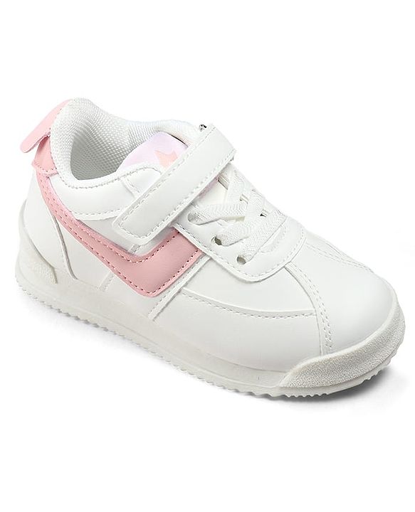 Cute Walk by Babyhug Velcro Closure Solid Sneaker Shoes - White