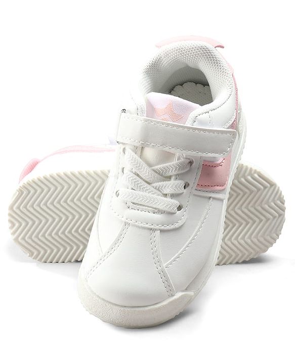 Cute Walk by Babyhug Velcro Closure Solid Sneaker Shoes - White