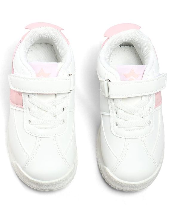 Cute Walk by Babyhug Velcro Closure Solid Sneaker Shoes - White