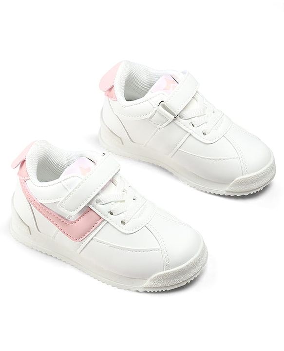 Cute Walk by Babyhug Velcro Closure Solid Sneaker Shoes - White