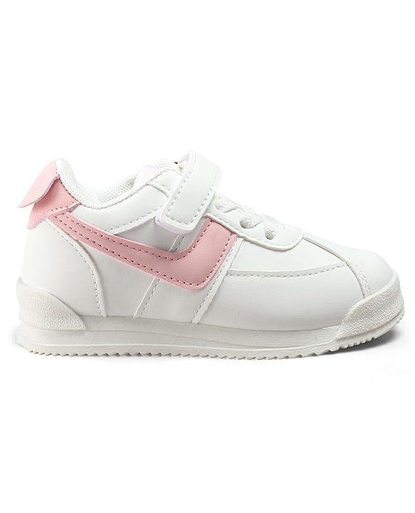 Cute Walk by Babyhug Velcro Closure Solid Sneaker Shoes - White