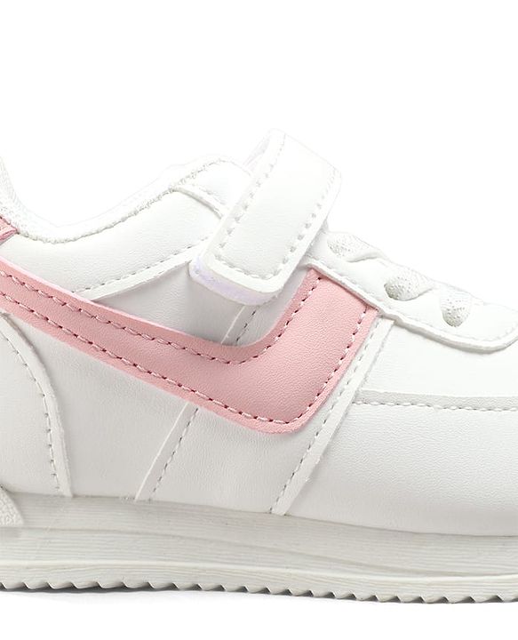 Cute Walk by Babyhug Velcro Closure Solid Sneaker Shoes - White