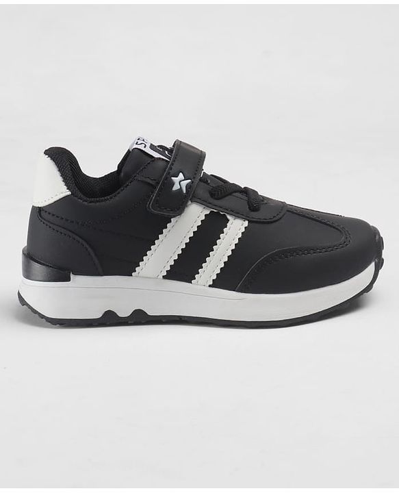 Cute Walk by Babyhug Velcro Closure Solid Sneaker Shoes - Black